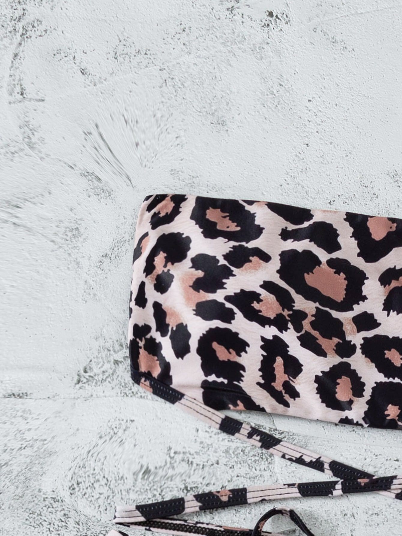 Women's Leopard Print Bandeau Bikini | Padded | Sizes S–L