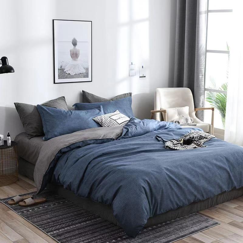 Geometric Ramie Duvet Cover Set – 3-Piece Antibacterial Bedding