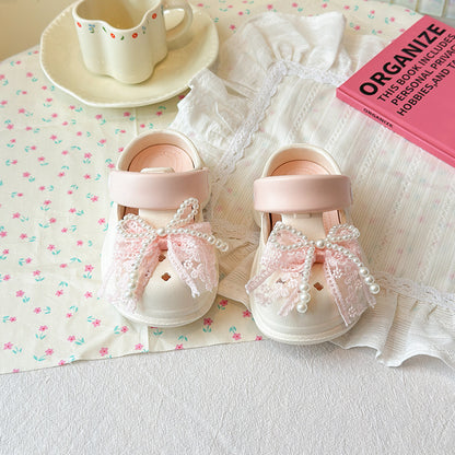Girls' Bow EVA Slippers – Waterproof Non-Slip Kids Slides