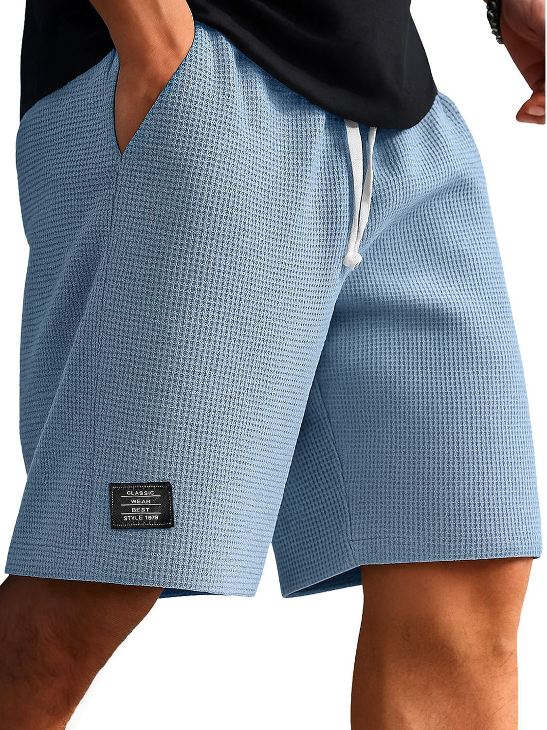 Men's Waffle-Weave Cropped Shorts | 10 Colours M-4XL
