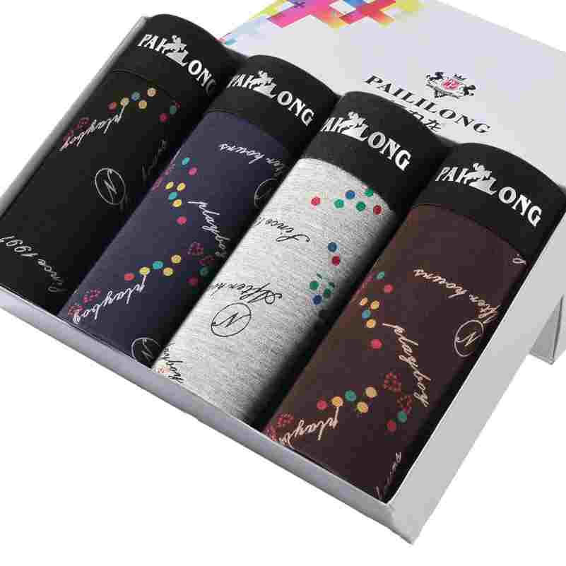 Men's Modal Boxer Briefs 4-Pack Gift Box – 5 Style Sets