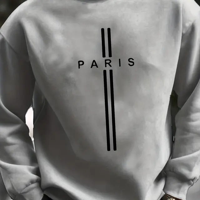 Men's Oversized Casual Sweatshirt Cotton-Lined Pullover XS-3XL