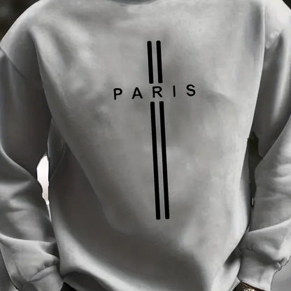 Men's Oversized Casual Sweatshirt Cotton-Lined Pullover XS-3XL