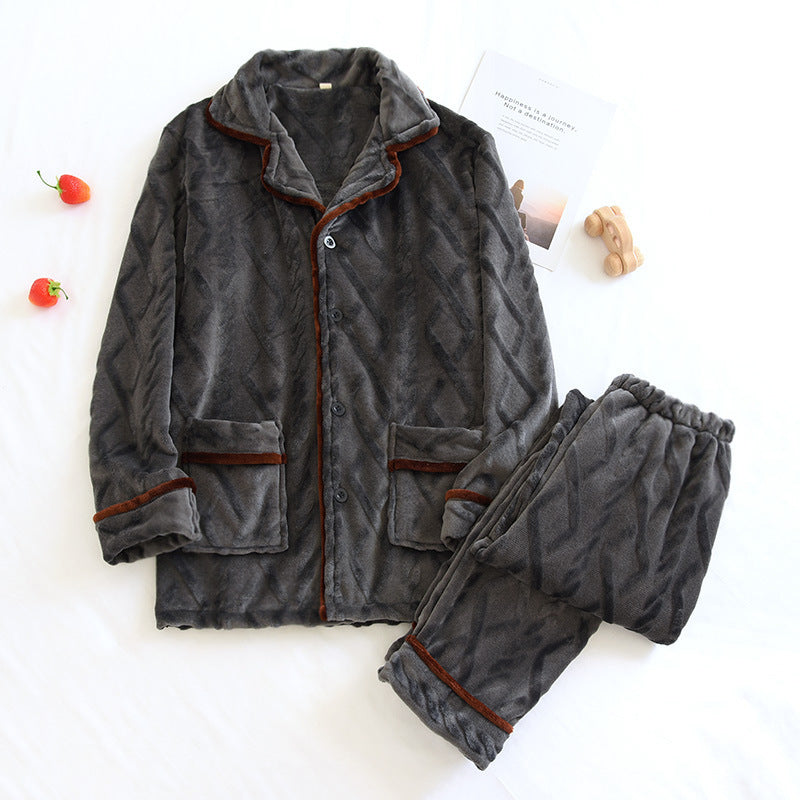 Couples Flannel Pyjama Set | Soft Polyester Autumn Winter Loungewear