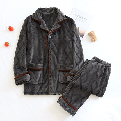 Couples Flannel Pyjama Set | Soft Polyester Autumn Winter Loungewear