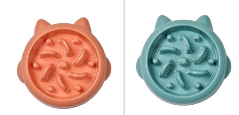 Slow Feeder Dog Bowl | Anti-Gulping Bone Pattern Puzzle Bowl