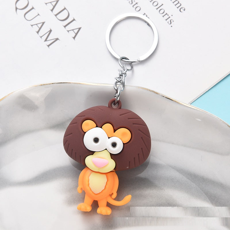 Big Eye Animal Keychain | Cute Soft PVC Charm | 8 Designs