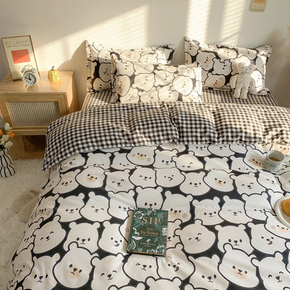 Printed Polyester Bedding Set 3 or 4 Piece | 10 Designs 5 Sizes