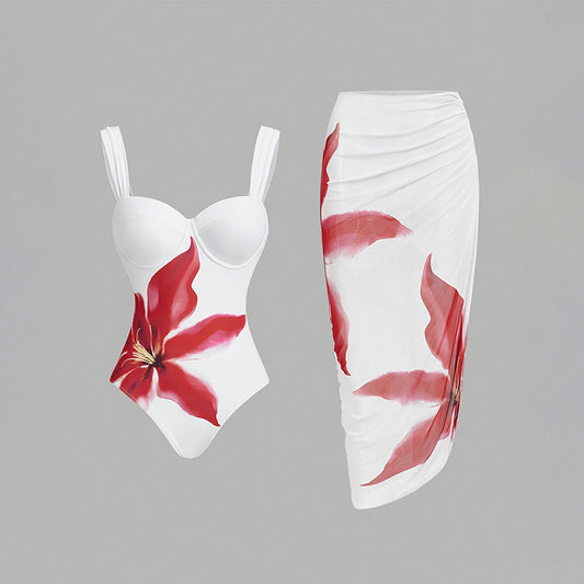 Women's Floral Print Sling Swimsuit | One-Piece Sheath | S–XL