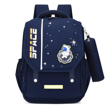 Kids' Lightweight Nylon School Backpack – Burden-Reducing Primary School Bag