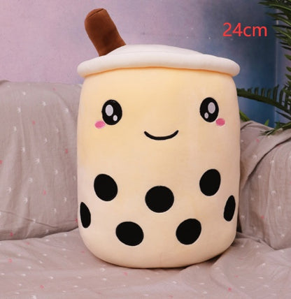 Boba Tea Plush Pillow Cushion - Soft Bubble Tea Stuffed Toy