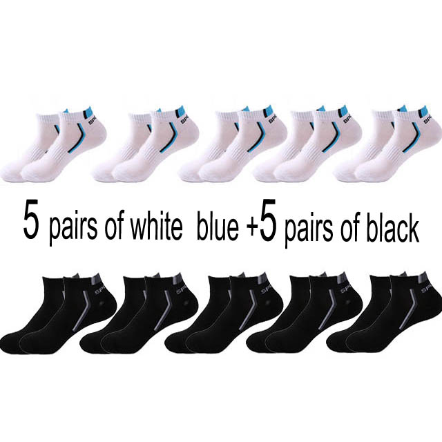 Men’s Cotton Moisture-Wicking Sports Socks – Single & 5-Pair Packs