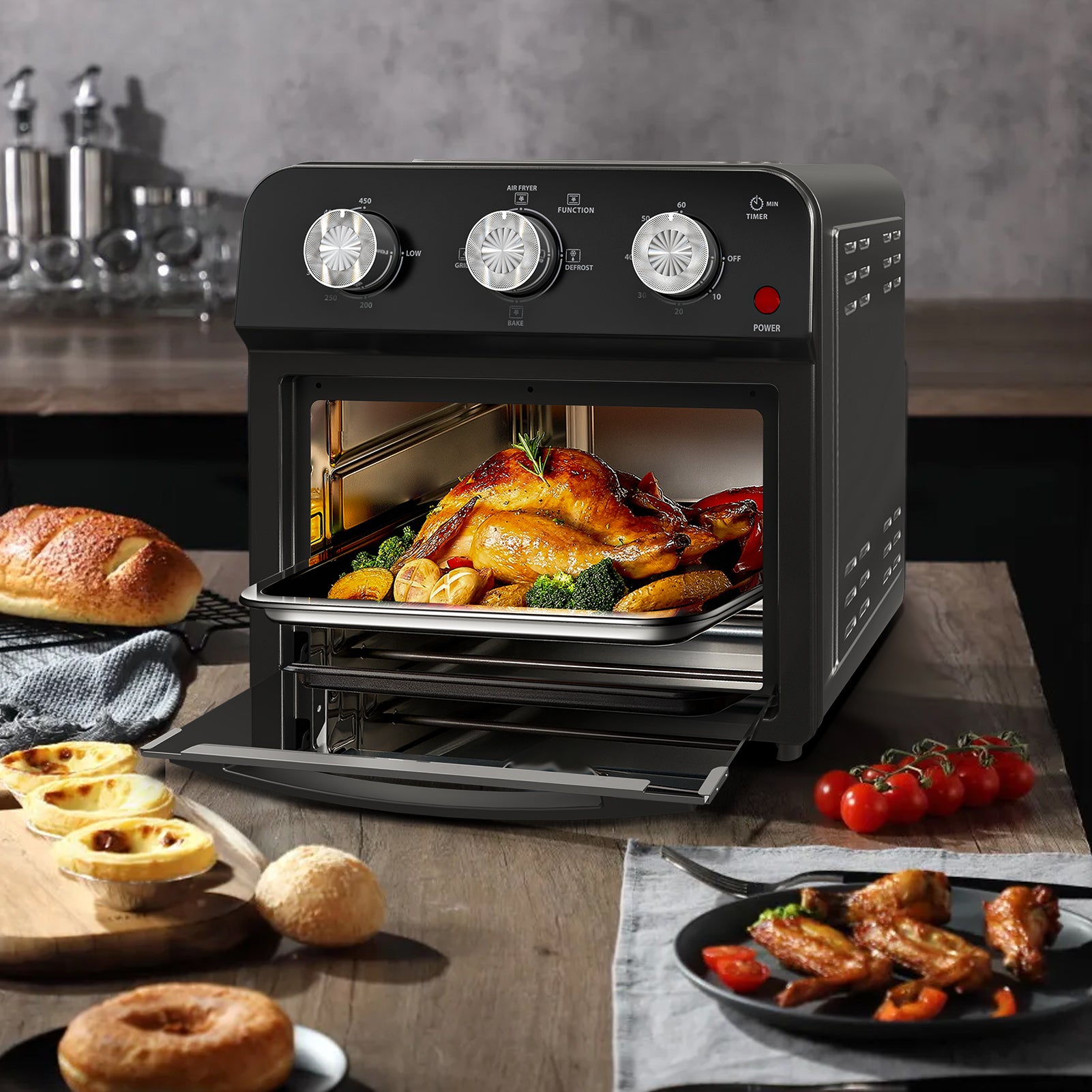 12L Multi-Function Air Fryer – Grill, Bake, Defrost & Air Fry | Family Size