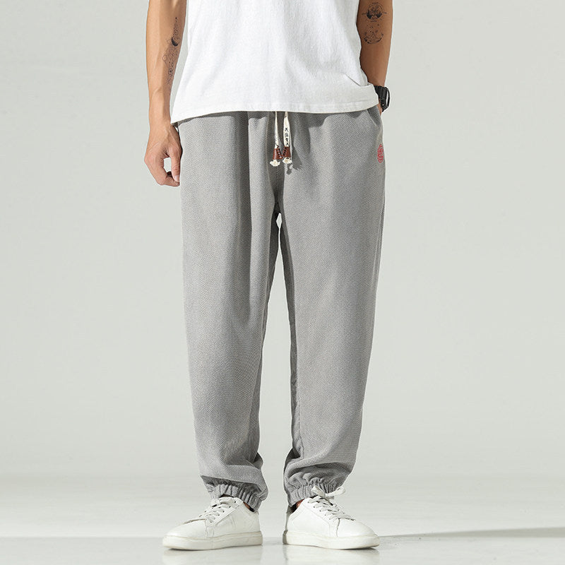 Men's Embroidered Harem Trousers | Relaxed Fit M-5XL
