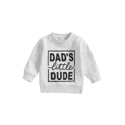 Baby Slogan Print Cotton Long Sleeve Sweatshirt