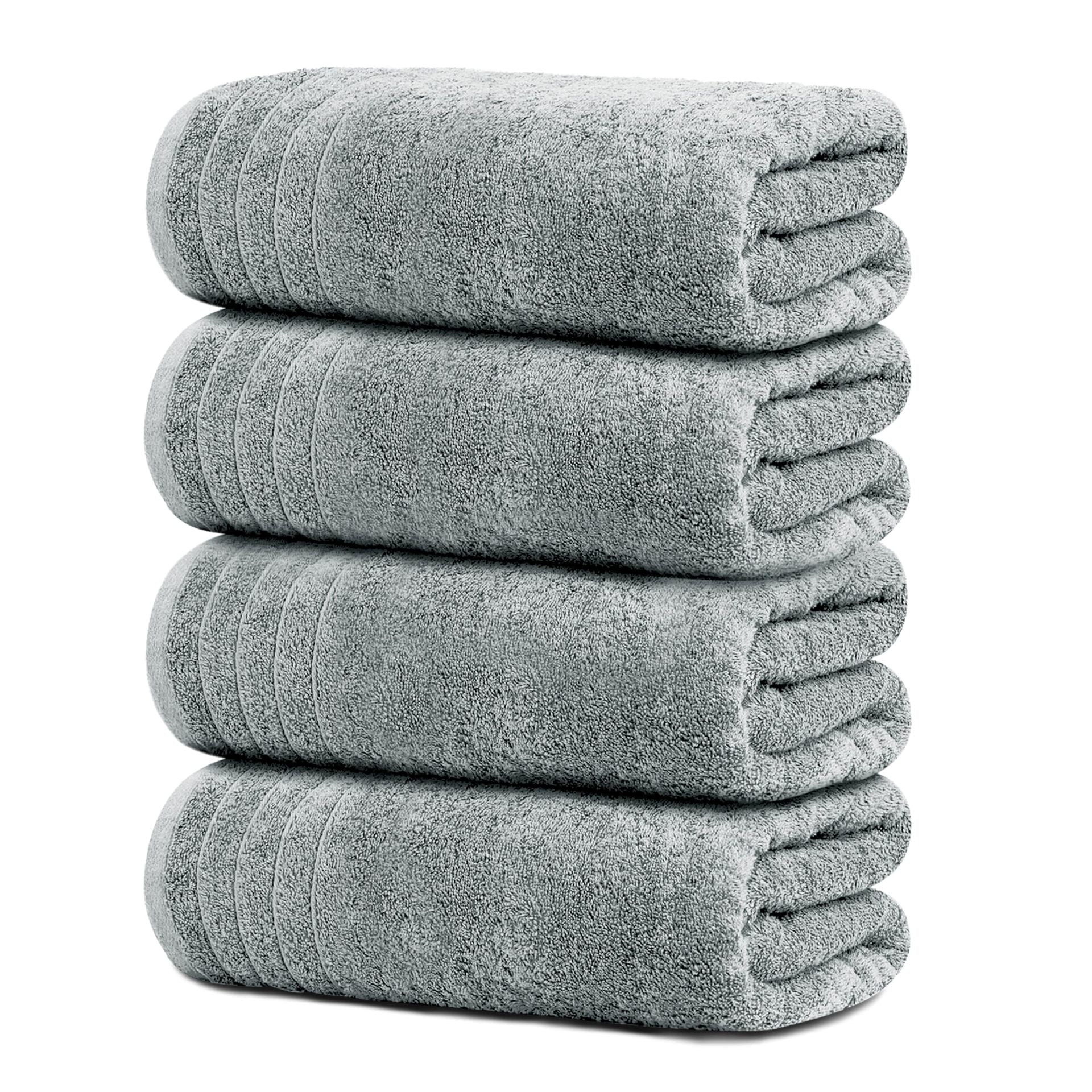 Cotton Jacquard Towel | Soft & Absorbent | 3 Sizes | White, Dark & Light Gray
