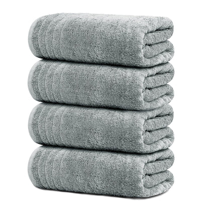 Cotton Jacquard Towel | Soft & Absorbent | 3 Sizes | White, Dark & Light Gray