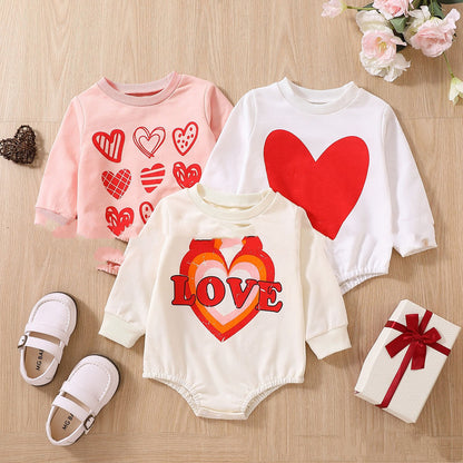 Baby Long Sleeve Cotton Romper – Soft Snap-Button Bodysuit