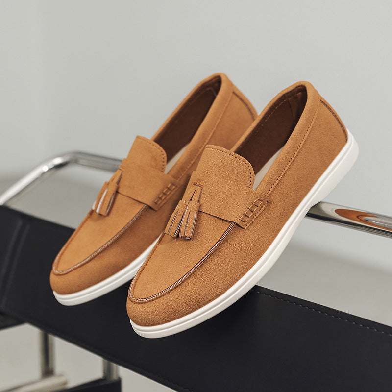 Men's Suede Tassel Brogue Slip-On Loafers | EU 39-45