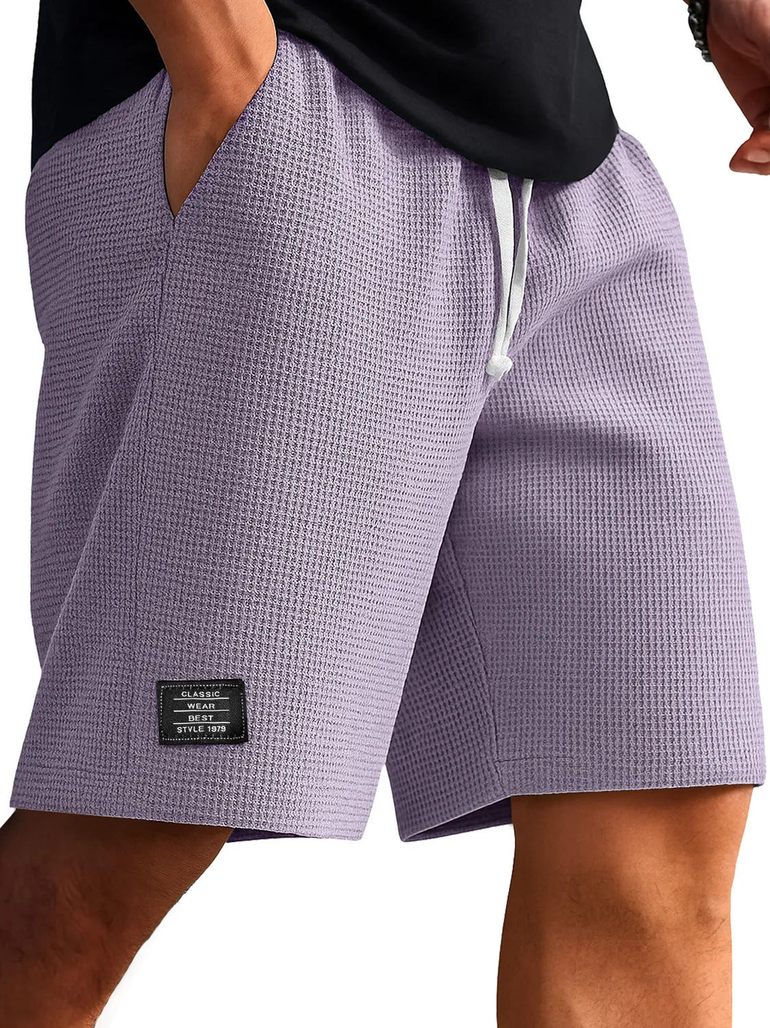 Men's Waffle-Weave Cropped Shorts | 10 Colours M-4XL