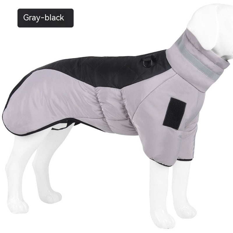 Winter Waterproof Dog Coat | Padded Fleece Jacket for Medium & Large Dogs