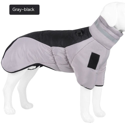 Winter Waterproof Dog Coat | Padded Fleece Jacket for Medium & Large Dogs
