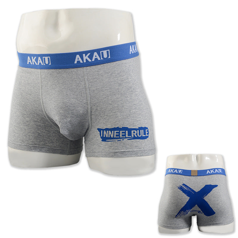 Men's Cotton Boxer Briefs – Cartoon Cat & Solid Colour Prints 17 Styles