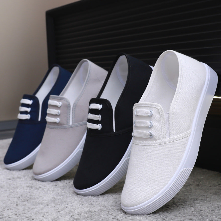 Women's Canvas Slip-On Flat Shoes – Full & Half Slipper Styles