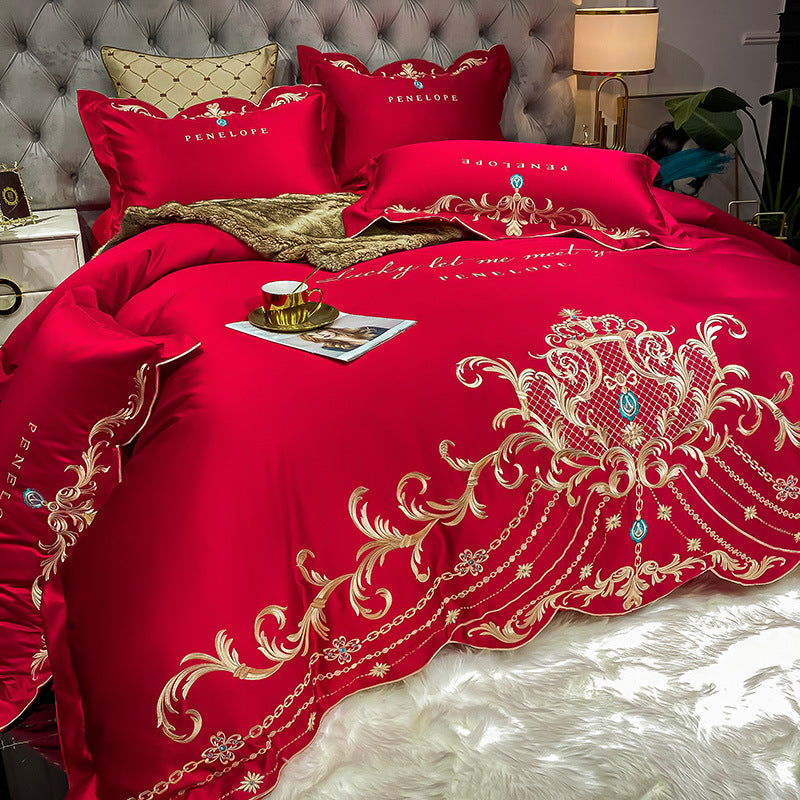 Cotton Jacquard Bedding Set | 4 Piece | 14 Colours