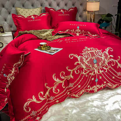 Cotton Jacquard Bedding Set | 4 Piece | 14 Colours