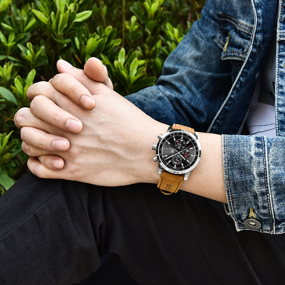 Benyar BY-5102M Quartz Watch | Business Leather Strap | JParker