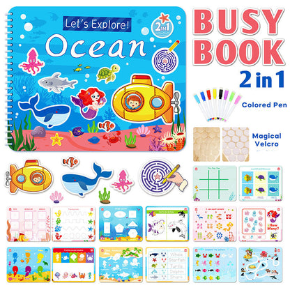 Children's Early Learning Activity Set Velcro Cards Sticker Book Ages 3+ - JParker Collections