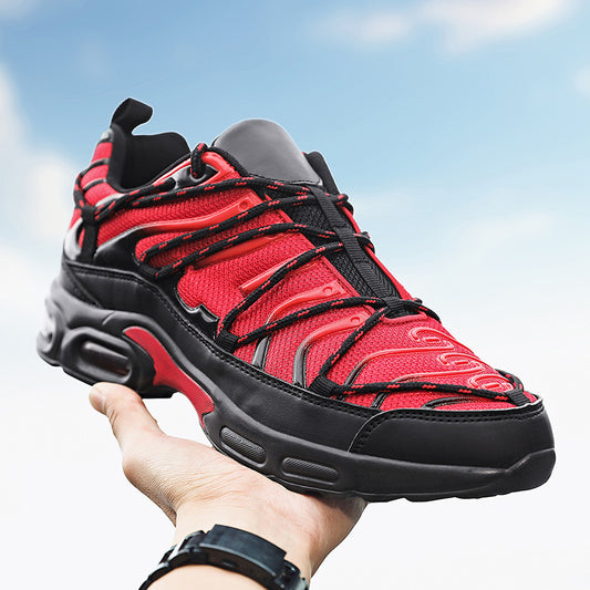 Men's Breathable Mesh Sports Shoes – Bold Colour Casual Trainers