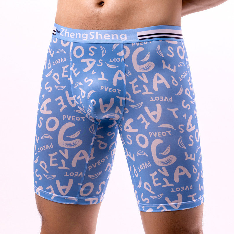 Men's Ice Silk Boxer Briefs – Antibacterial, Sizes L–5XL