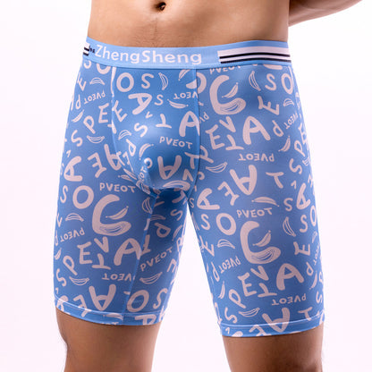 Men's Ice Silk Boxer Briefs – Antibacterial, Sizes L–5XL