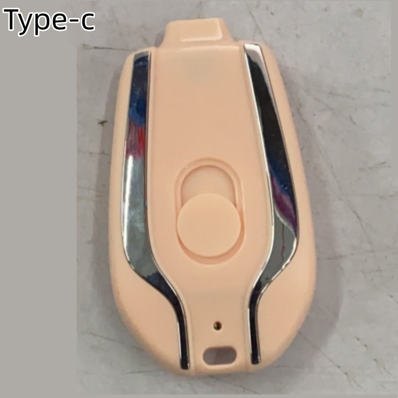 1,500mAh Keychain Emergency Power Bank – Waterproof Carabiner Charger iPhone USB-C Android