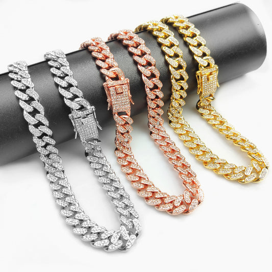 Hip Hop Alloy Chain Dog Collar | Rose Gold, Silver & Gold