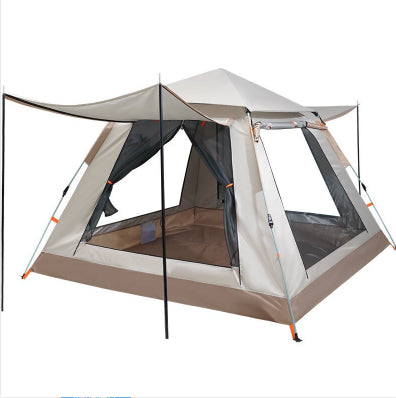 3-Person Beach & Camping Tent – Silver-Coated T210 Waterproof Quick-Pitch Tent with Optional Ground Mat