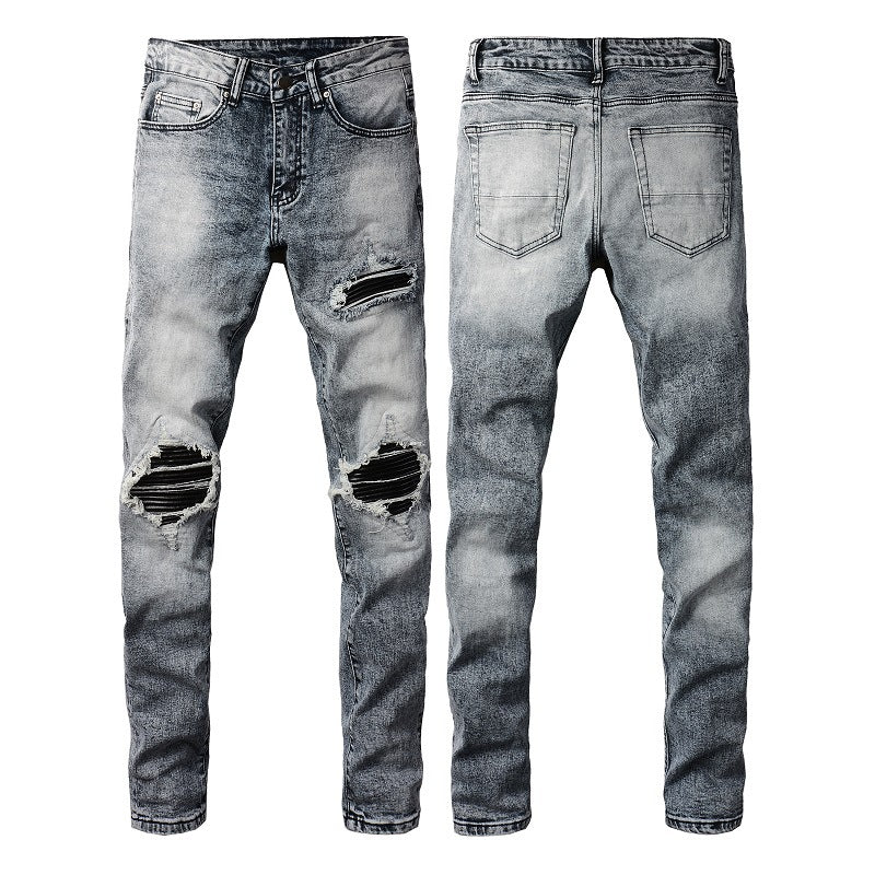 Men's American Retro Jeans – Slim Pencil Denim, Waist Sizes 28–40