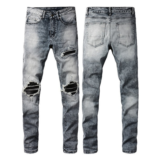 Men's American Retro Jeans – Slim Pencil Denim, Waist Sizes 28–40