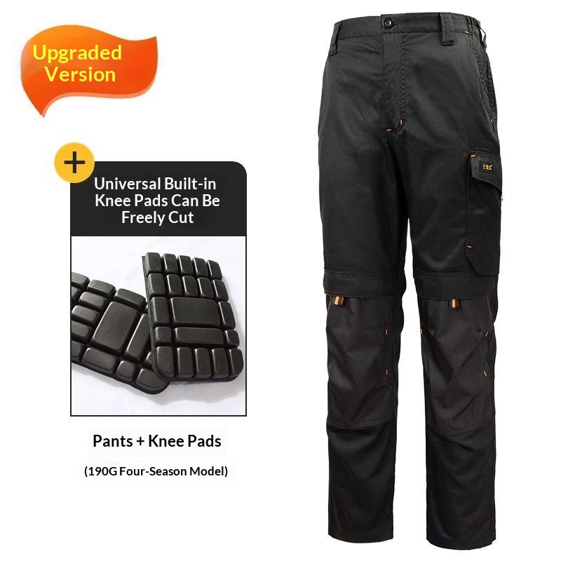 Men's Multi-Pocket Work Trousers | Knee Pads & Reflective Strips
