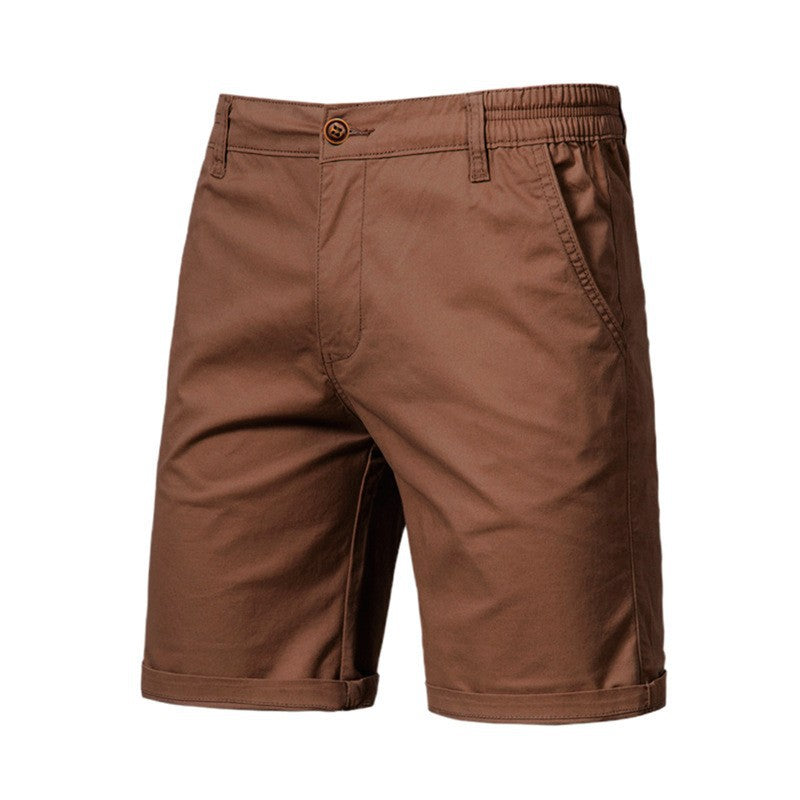 Men's Cotton Slim-Fit Cropped Trousers | Straight Leg Waist 30-38"