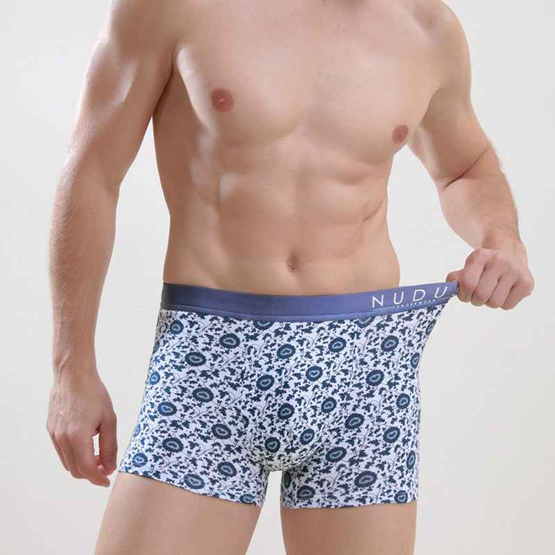 Men’s All-Cotton Boxer Briefs – Printed Design Everyday Underwear