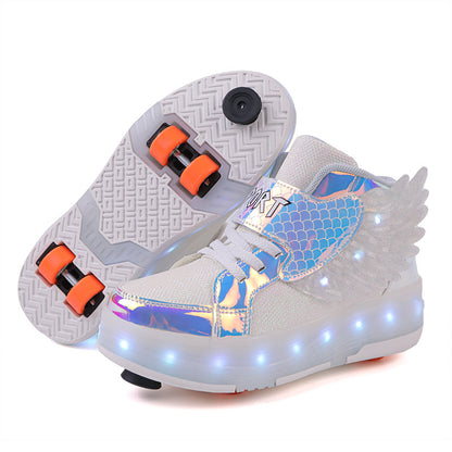 Children's LED Roller Skate Shoes with Retractable Wheels
