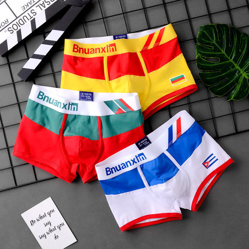 Men's Cotton Boxer Briefs 3-Pack – Breathable Sports Underwear 9 Colour Combos