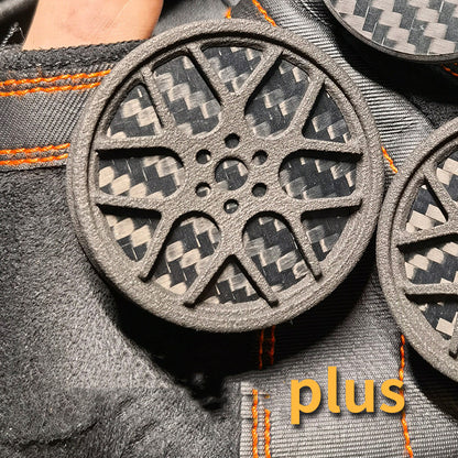 Carbon Fibre Magnetic Push Card Spinning Top Fidget Toy | EDC