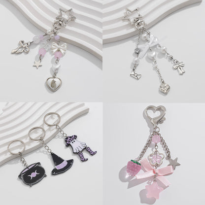 Strawberry & Fruit Charm Keychain | Cute Gift