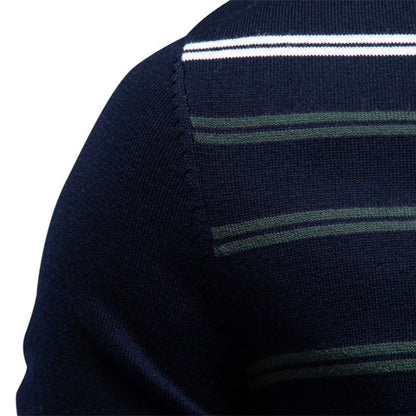 Men's Pure Cotton Jacquard Knit T-Shirt | Short Sleeve