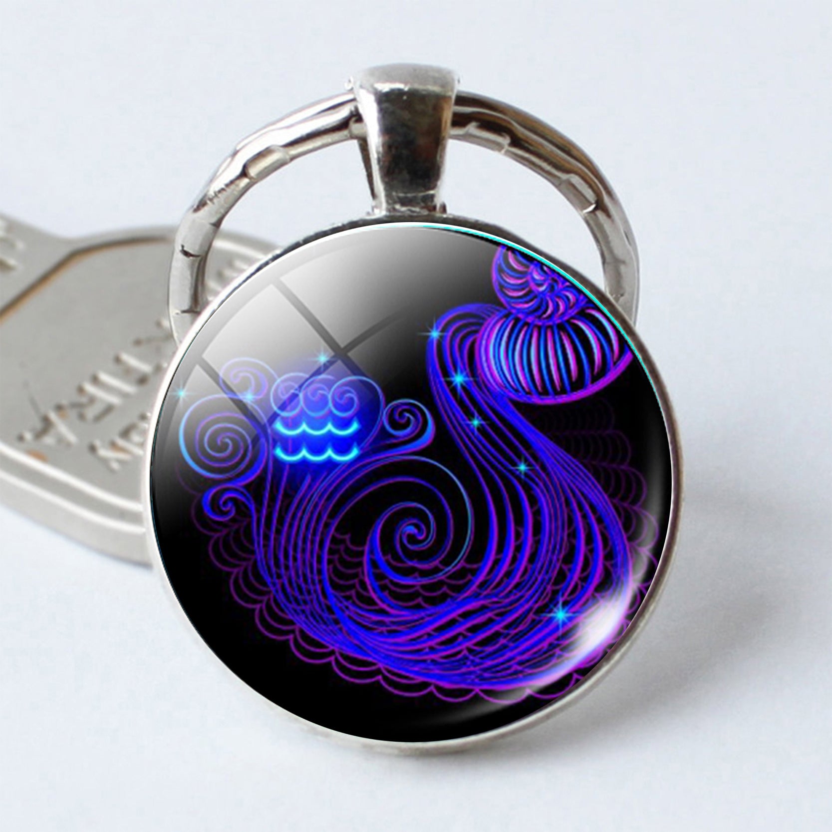 Zodiac Constellation Keychain | All 12 Signs | Alloy & Glass | JP Collections