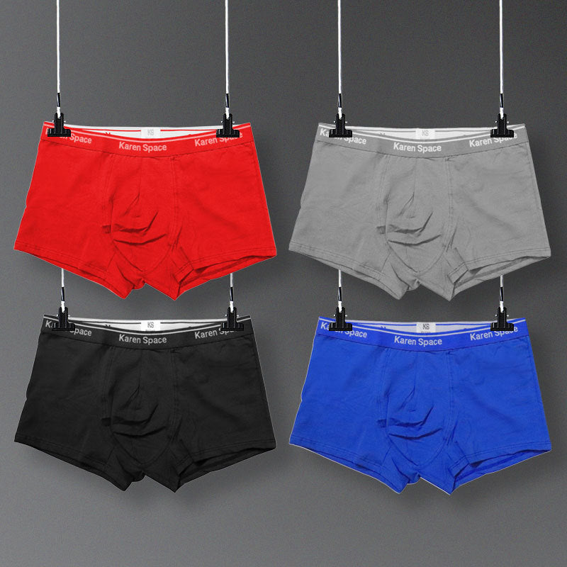 Men's Mid-Rise Cotton Boxer Briefs – U-Pouch Support